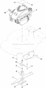 Part Location Diagram of 120-4413 Toro Engine-1p65fc