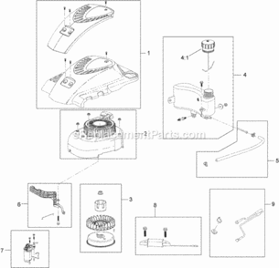 Shroud_Flywheel_And_Fuel_Tank_Assembly Diagram and Parts List for 20374 313000001 - 313999999 Toro Lawn Mower