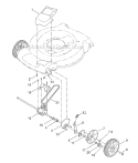 Transmission And Front Wheel Drive Assembly Diagram and Parts List for 20377 2014 Toro Lawn Mower