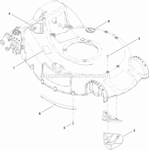 Housing_Assembly_No_115-2854 Diagram and Parts List for 20381 314000001 - 314999999 Toro Lawn Mower