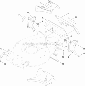 Rear_Door_And_Mulch_Plug_Assembly Diagram and Parts List for 20382 312000001 - 312999999 Toro Lawn Mower