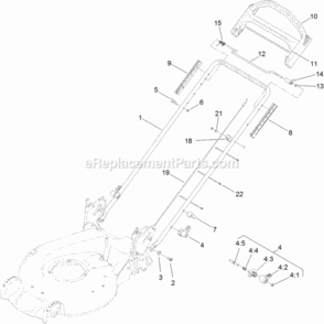 Handle_Assembly Diagram and Parts List for 20383 314000001 - 314999999 Toro Lawn Mower
