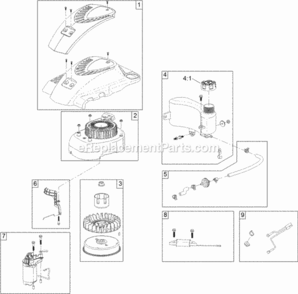 No_1_Engine_Assembly_No_121-2052 Diagram and Parts List for 20384 312000001 - 312999999 Toro Lawn Mower