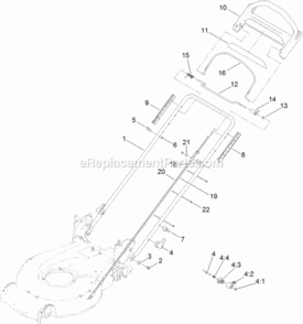 Handle_Assembly Diagram and Parts List for 20384 313000001 - 313999999 Toro Lawn Mower