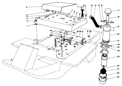 Seat Mount And Air Cleaner Assembly Diagram and Parts List for 30798 9000001 - 9999999 Toro Lawn Tractor