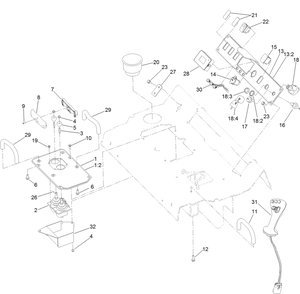 Control Console Assembly Diagram and Parts List for 22531 400000000 - 405539999 Toro Lawn Tractor Accessories