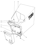 Part Location Diagram of 6-7859 Toro Grsmstr Bagging Kit