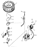 Magneto Diagram and Parts List for 20403 7000001-7999999 - 1977 Toro Lawn Mower