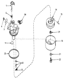 Carburetor Assembly Diagram and Parts List for 20407 7000001-7999999 - 1977 Toro Lawn Mower