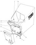 Grass Bag Assembly Diagram and Parts List for 20407 7000001-7999999 - 1977 Toro Lawn Mower