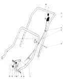 Handle Assembly Diagram and Parts List for 20407 7000001-7999999 - 1977 Toro Lawn Mower