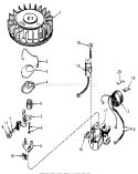 Magneto Diagram and Parts List for 20407 7000001-7999999 - 1977 Toro Lawn Mower