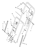 Handle Assembly Diagram and Parts List for 20431 39000001-39999999 - 1993 Toro Lawn Mower