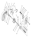 Rear Axle & Wheel Assembly Diagram and Parts List for 20434 3900001-3999999 - 1993 Toro Lawn Mower