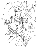 Housing Assembly Diagram and Parts List for 20436WF 39000001-39999999 - 1993 Toro Lawn Mower