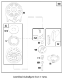 Page F Diagram and Parts List for 20436 49000001-49999999 - 1994 Toro Lawn Mower