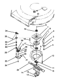 Blade Brake Clutch Assembly Diagram and Parts List for 20438WF 39000001-39999999 - 1993 Toro Lawn Mower
