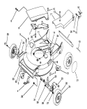 Housing Assembly Diagram and Parts List for 20438WF 39000001-39999999 - 1993 Toro Lawn Mower