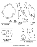 Gasket Assembly Briggs and Stratton 127802-0640-01 Diagram and Parts List for 20444 5900001-5999999 - 1995 Toro Lawn Mower