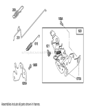 Carburetor Link Assembly Briggs and Stratton 127802-0640-01 Diagram and Parts List for 20444 5900001-5999999 - 1995 Toro Lawn Mower