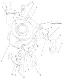 Housing Assembly Diagram and Parts List for 20449 7900001-7999999 - 1997 Toro Lawn Mower