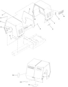 Cowl Assembly Diagram and Parts List for 60220 400000000 - 404319999 Toro Cement Mixer