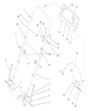 Handle Assembly Diagram and Parts List for 20464 6900001-6999999 - 1996 Toro Lawn Mower