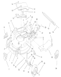 Housing Assembly Diagram and Parts List for 20464 6900001-6999999 - 1996 Toro Lawn Mower