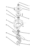 Blade Brake Clutch Assembly Diagram and Parts List for 20465 5900001-5999999 - 1995 Toro Lawn Mower