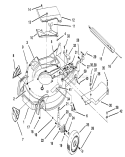 Housing Assembly Diagram and Parts List for 20465 5900001-5999999 - 1995 Toro Lawn Mower