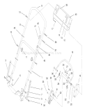 Handle Assembly Diagram and Parts List for 20466 6900001-6999999 - 1996 Toro Lawn Mower
