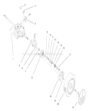 Rear Axle Assembly Diagram and Parts List for 20466 6900001-6999999 - 1996 Toro Lawn Mower