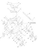 Housing Assembly Diagram and Parts List for 20469 7900001-7999999 - 1997 Toro Lawn Mower