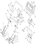 Handle Assembly Diagram and Parts List for 20473 6900001-6999999 - 1996 Toro Lawn Mower