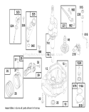 Piston, Crankshaft and Crankcase Diagram and Parts List for 20474 6900001-6999999 - 1996 Toro Lawn Mower