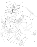 Housing Assembly Diagram and Parts List for 20481 7900001-7999999 - 1997 Toro Lawn Mower