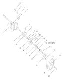 Rear Axle Assembly Diagram and Parts List for 20487 200000001-200999999 - 2000 Toro Lawn Mower