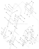 Handle And Control Assembly Diagram and Parts List for 20487 210000001-210999999 - 2001 Toro Lawn Mower