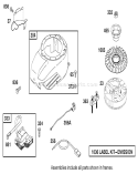 Blower Housing And Flywheel Assembly Diagram and Parts List for 20487 210000001-210999999 - 2001 Toro Lawn Mower