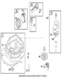 Crankshaft Assembly Diagram and Parts List for 20487 210000001-210999999 - 2001 Toro Lawn Mower