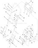 Handle Assembly Diagram and Parts List for 20487 8900001-8999999 - 1998 Toro Lawn Mower