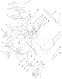 Housing Assembly Diagram and Parts List for 20487 8900001-8999999 - 1998 Toro Lawn Mower