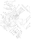 Housing Assembly Diagram and Parts List for 20487 9900001-9999999 - 1999 Toro Lawn Mower