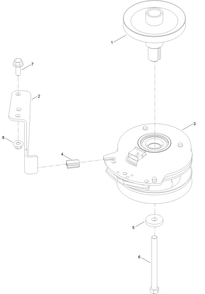 Clutch Assembly Diagram and Parts List for 74898 412800000 - 999999999 Toro Lawn Tractor