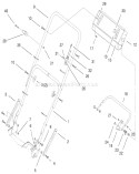 Handle Assembly Diagram and Parts List for 20494 8900001-8999999 - 1998 Toro Lawn Mower