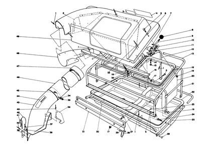 Easy Fill Grass Catcher Model 59120 Diagram and Parts List for 57360 9000001 - 9999999 Toro Lawn Tractor