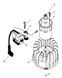 Magneto and Flywheel Assembly Diagram and Parts List for 20522C 6000001-6999999 - 1986 Toro Lawn Mower