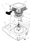 Recoil Assembly Diagram and Parts List for 20522C 6000001-6999999 - 1986 Toro Lawn Mower