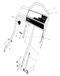 Control Panel Handle Assembly Diagram and Parts List for 20526C 8000001-8999999 - 1988 Toro Lawn Mower