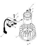 Magneto and Flywheel Assembly Diagram and Parts List for 20526 6000001-6999999 - 1986 Toro Lawn Mower